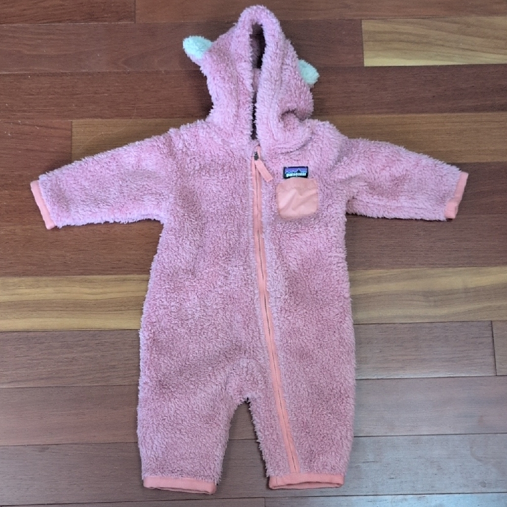 Patagonia Pink Fleece Kids Footie